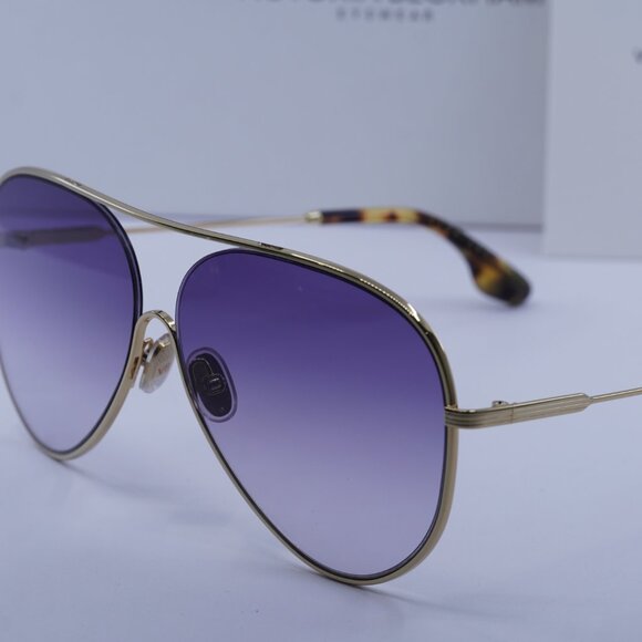 Victoria Beckham VB133S 710 Aviator Sunglasses – Gold/Purple Gradient - Picture 2 of 12